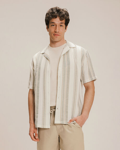 Camisa Beige Fluida